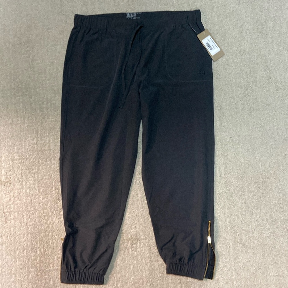 Dark Charcoal Albion Fit Jetsetters with Gold Zipper Accents